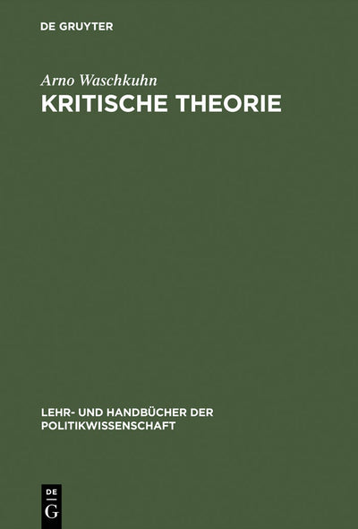 Cover image for Kritische Theorie, isbn: 9783486253788