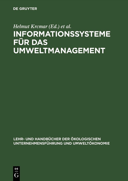Cover image for Informationssysteme für das Umweltmanagement, isbn: 9783486254204