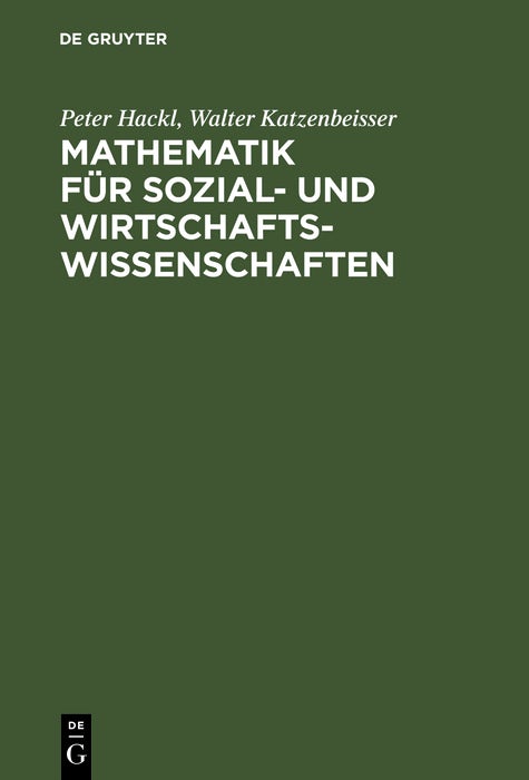 Cover image for Mathematik für Sozial- und Wirtschaftswissenschaften, isbn: 9783486254679