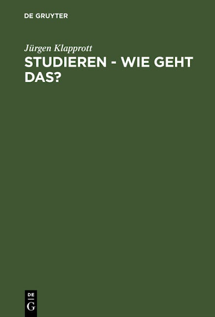 Studieren - wie geht das?