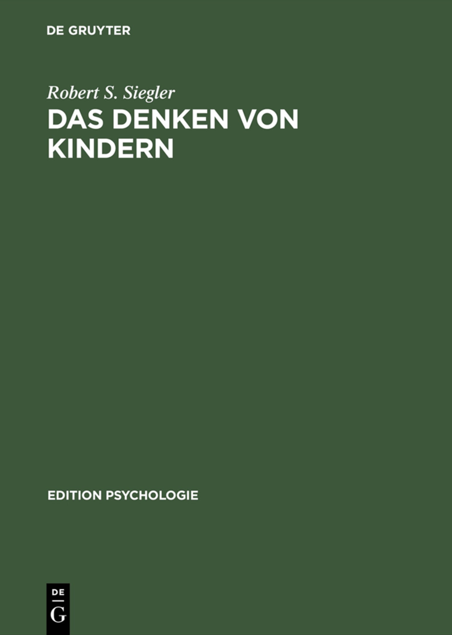 Cover image for Das Denken von Kindern ISBN 9783486255942