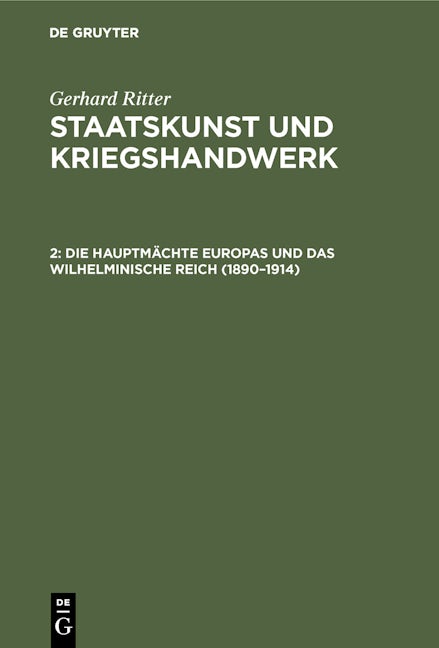 Die Hauptmächte Europas und das wilhelminische Reich (1890–1914)