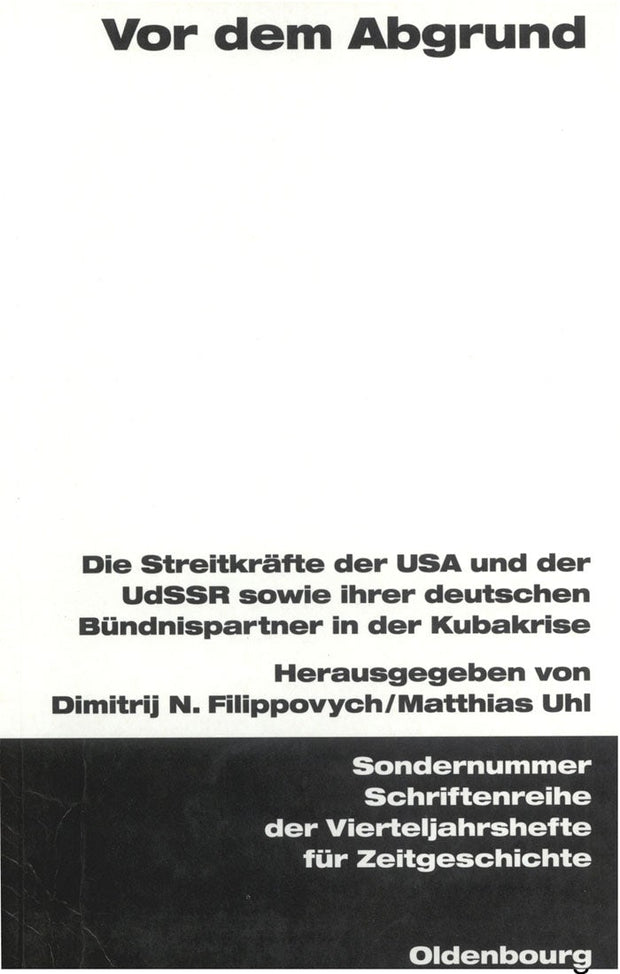 Cover image for Vor dem Abgrund, isbn: 9783486576047