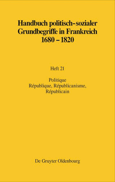 Politique. République, Républicanisme, Républicain