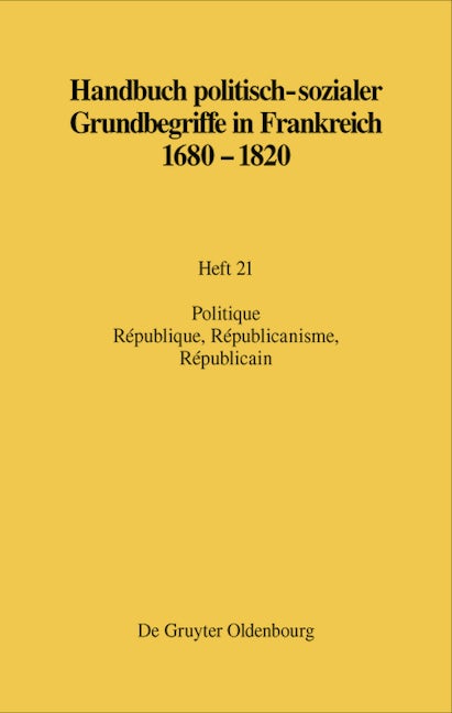 Politique. République, Républicanisme, Républicain