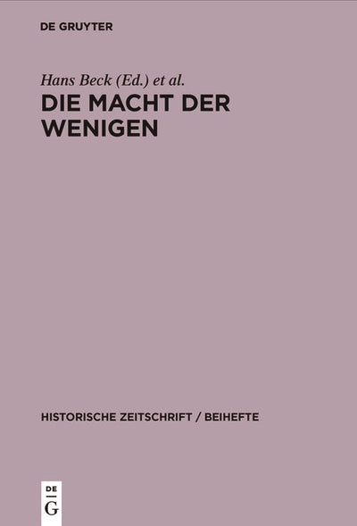Cover image for Die Macht der Wenigen, isbn: 9783486587265
