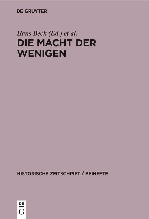 Cover image for Die Macht der Wenigen, isbn: 9783486587265