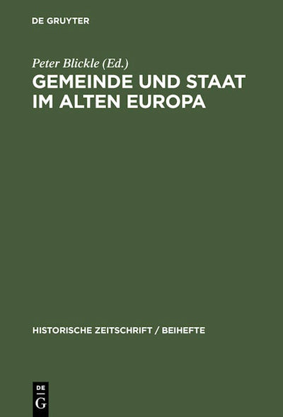 Gemeinde und Staat im Alten Europa