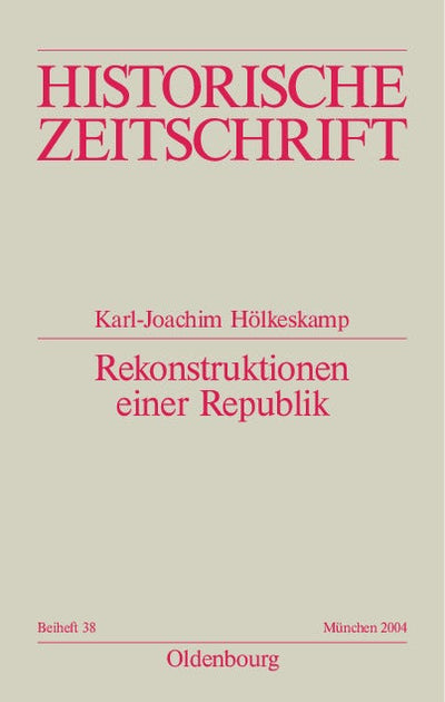 Cover image for Rekonstruktionen einer Republik, isbn: 9783486644395