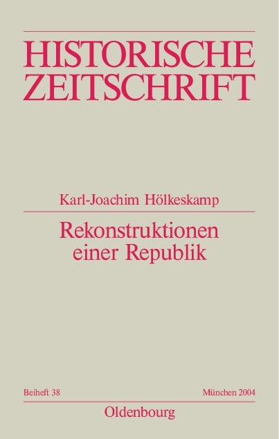 Cover image for Rekonstruktionen einer Republik, isbn: 9783486644395