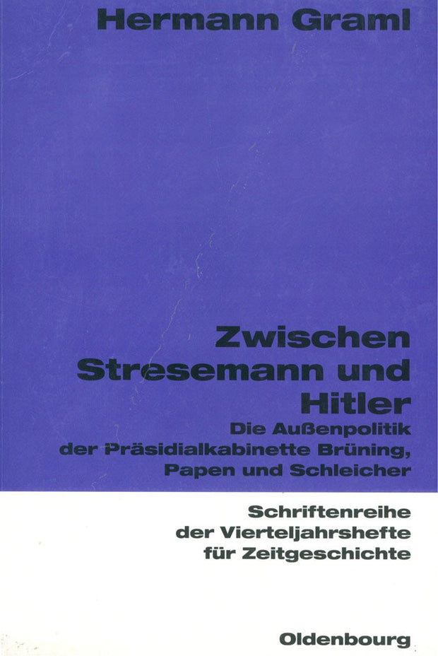 Cover image for Zwischen Stresemann und Hitler, isbn: 9783486645835
