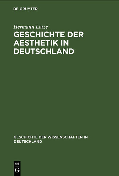 Geschichte der Aesthetik in Deutschland