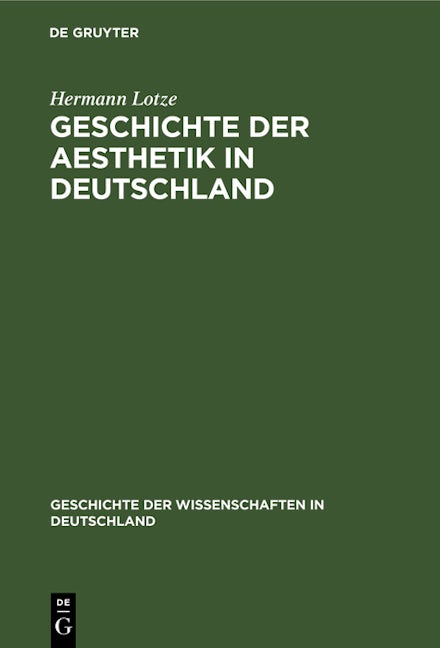 Geschichte der Aesthetik in Deutschland