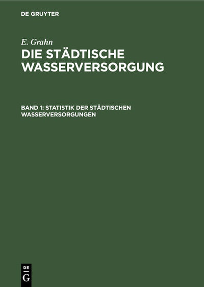 Statistik der städtischen Wasserversorgungen