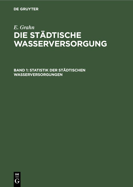 Statistik der städtischen Wasserversorgungen