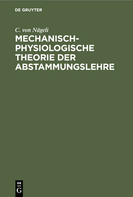 Mechanisch-physiologische Theorie der Abstammungslehre