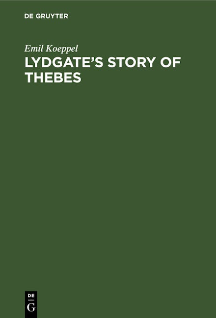 Lydgate’s Story of Thebes