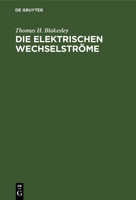 Die Elektrischen Wechselströme