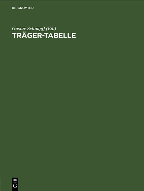 Träger-Tabelle