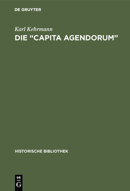 Die “Capita agendorum”