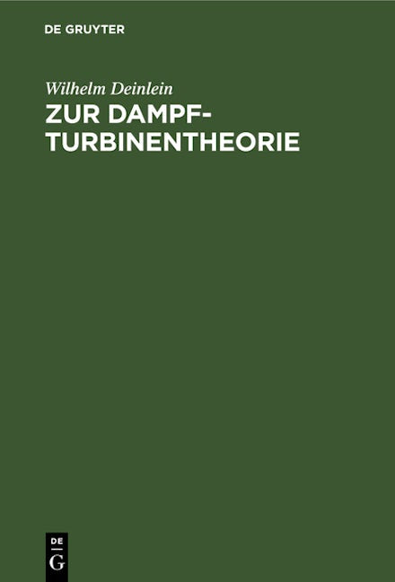 Zur Dampfturbinentheorie