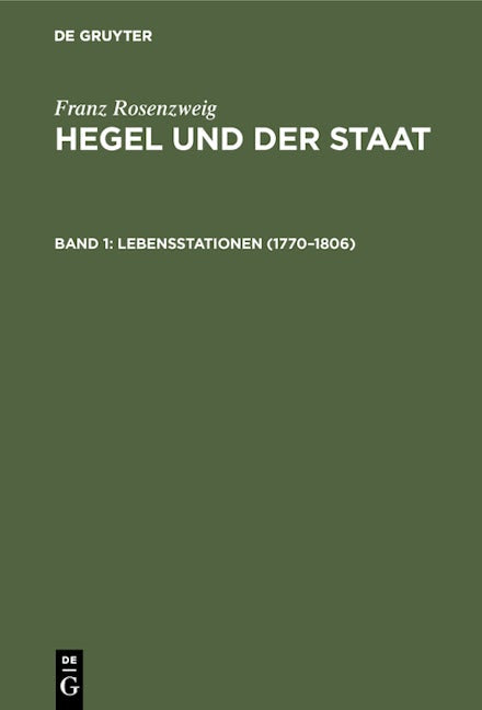 Lebensstationen (1770–1806)