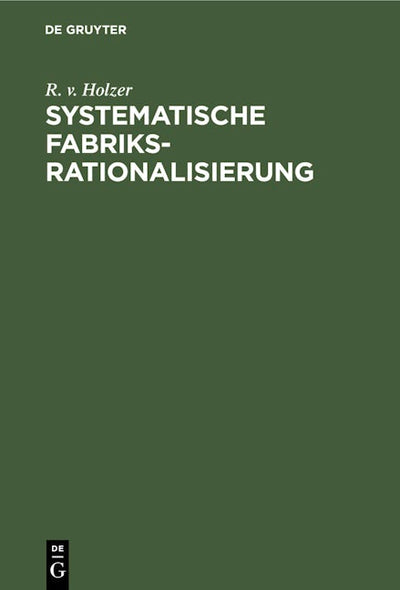 Systematische Fabriksrationalisierung