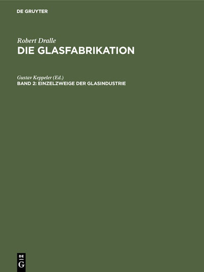 Einzelzweige der Glasindustrie