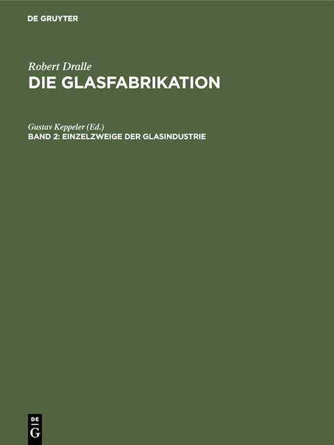 Einzelzweige der Glasindustrie