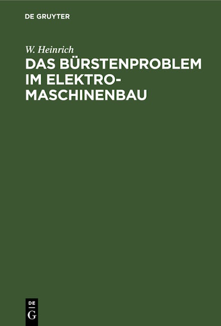 Das Bürstenproblem im Elektromaschinenbau