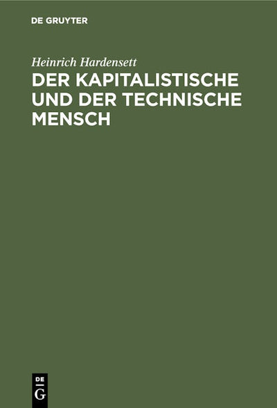 Der kapitalistische und der technische Mensch