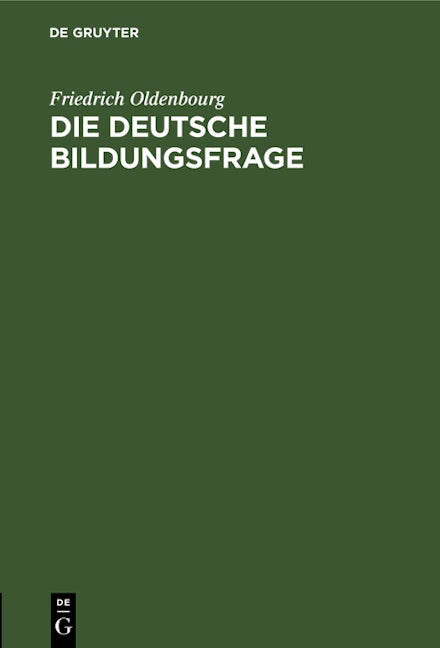 Die deutsche Bildungsfrage