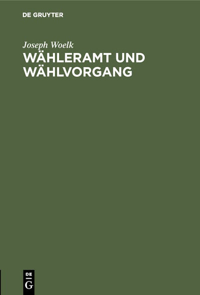 Wähleramt und Wählvorgang