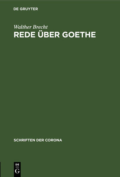 Rede über Goethe