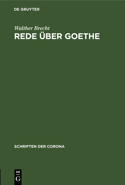 Rede über Goethe
