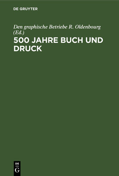 500 Jahre Buch und Druck