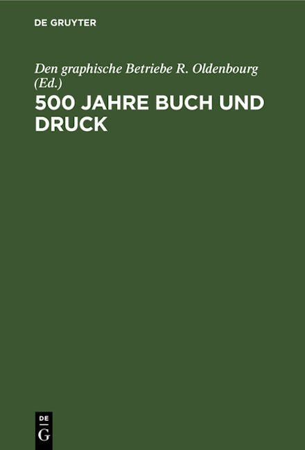 500 Jahre Buch und Druck