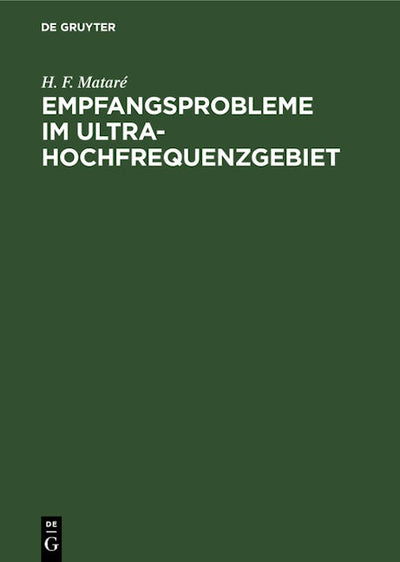 Empfangsprobleme im Ultrahochfrequenzgebiet