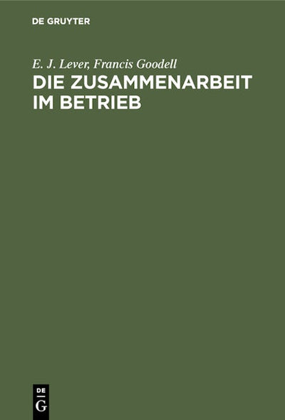 Die Zusammenarbeit im Betrieb