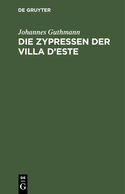 Die Zypressen der Villa d'Este