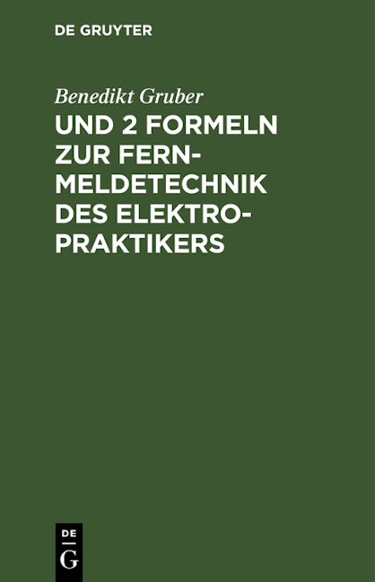 Und 2 Formeln zur Fernmeldetechnik des Elektropraktikers