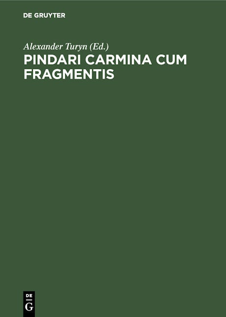 Pindari Carmina cum Fragmentis