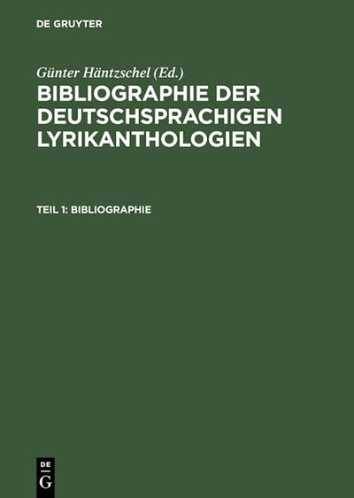 Teil 1: Bibliographie; Teil 2: Register