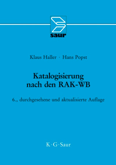 Katalogisierung nach den RAK-WB