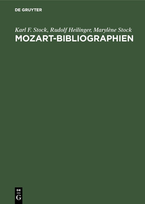 Cover image for Mozart-Bibliographien, isbn: 9783598117558