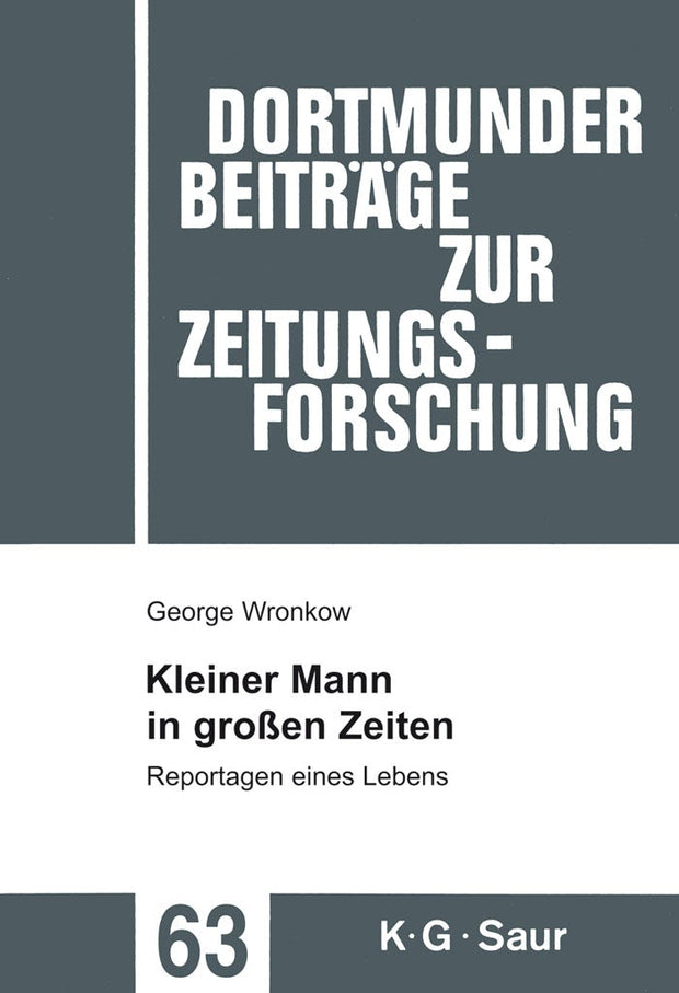 Cover image for Kleiner Mann in großen Zeiten, isbn: 9783598213281