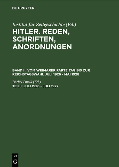 Juli 1926 - Juli 1927