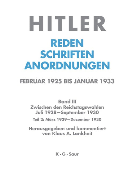 März 1929 - Dezember 1929