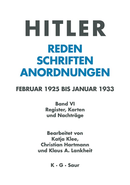 Register, Karten und Nachträge