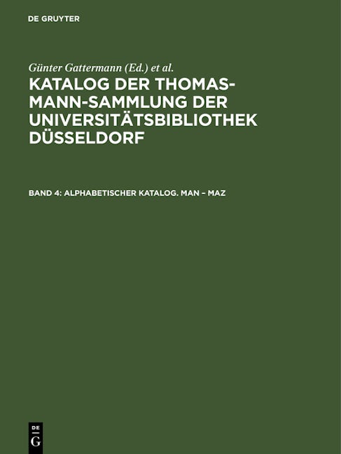 Alphabetischer Katalog. Man – Maz